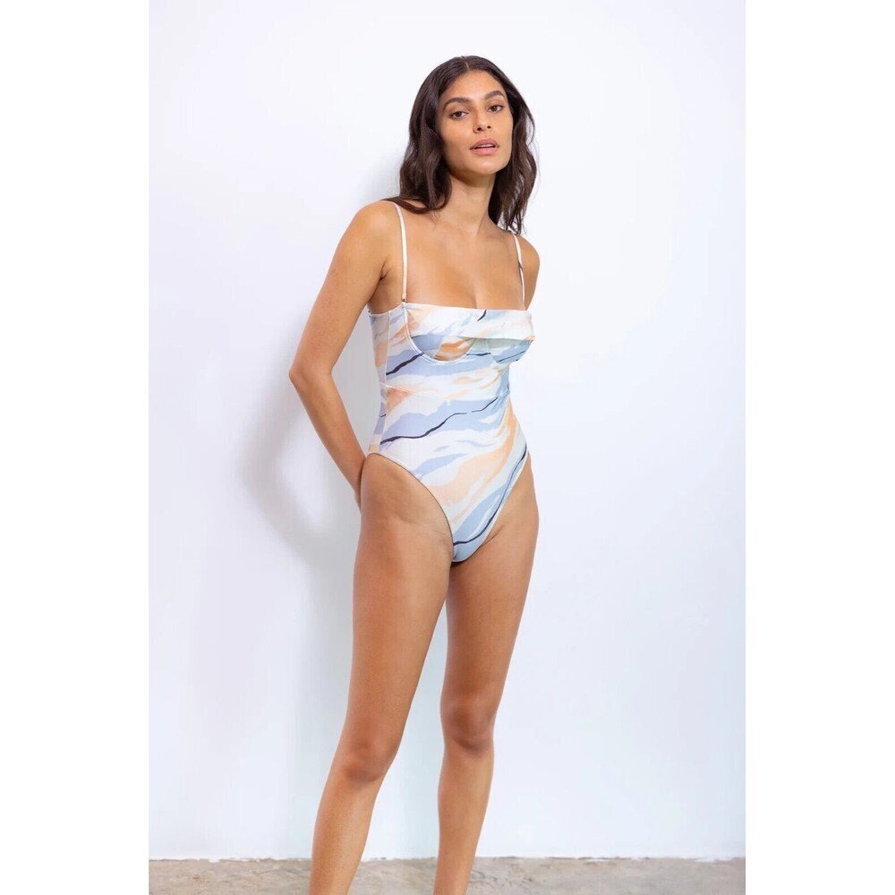 Revel Rey Women Ezra One Piece Swimsuit Celestial Printed S